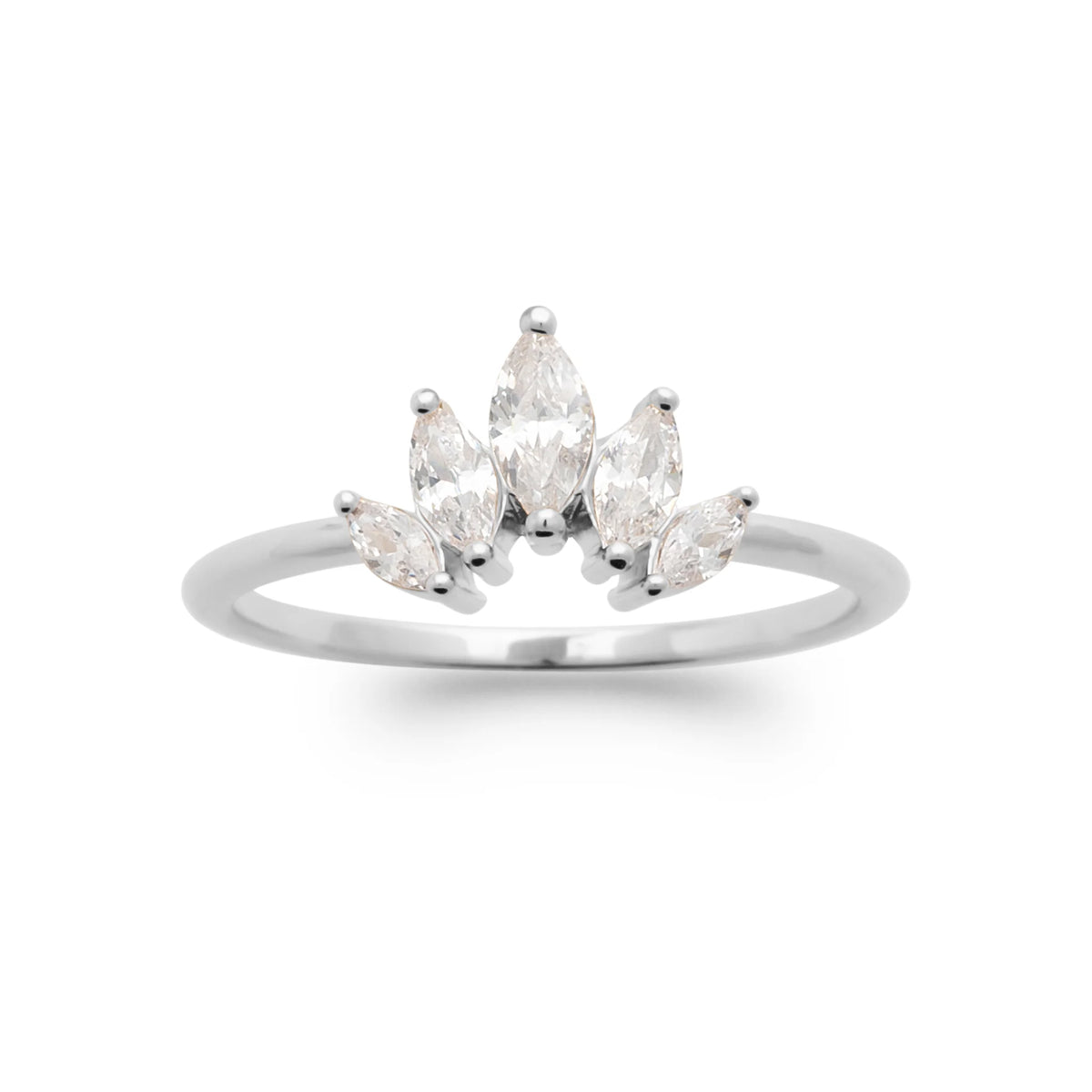 Bague bouquet de zircons en argent 925