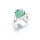 Bague femme Camille en argent 950, cabochon de pierre fine au choix Aventurine