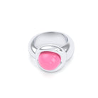 Bague femme Camille en argent 950, cabochon de pierre fine au choix