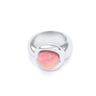 Bague femme Camille en argent 950, cabochon de pierre fine au choix