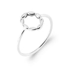 Bague cercle de maillons ovales en argent 925 rhodié