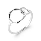 Bague cercle ouvert et anneau en argent 925 rhodié