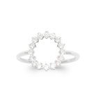 Bague cercle de zircons ajouré en argent 925