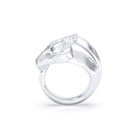 Bague Pégase – bague tête de cheval en argent 950, pierres précieuses au choix Diamant noir