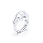 Bague Pégase – bague tête de cheval en argent 950, pierres précieuses au choix