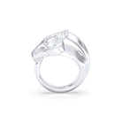 Bague Pégase – bague tête de cheval en argent 950, pierres précieuses au choix Diamant