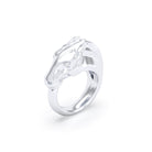 Bague Pégase – bague tête de cheval en argent 950, pierres précieuses au choix