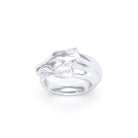Bague Pégase – bague tête de cheval en argent 950, pierres précieuses au choix