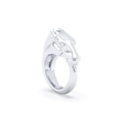 Bague Pégase – bague tête de cheval en argent 950, pierres précieuses au choix
