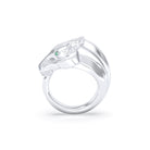 Bague Pégase – bague tête de cheval en argent 950, pierres précieuses au choix Emeraude