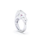 Bague Pégase – bague tête de cheval en argent 950, pierres précieuses au choix