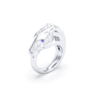 Bague Pégase – bague tête de cheval en argent 950, pierres précieuses au choix