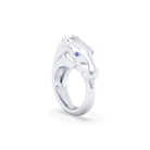 Bague Pégase – bague tête de cheval en argent 950, pierres précieuses au choix
