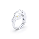 Bague Pégase – bague tête de cheval en argent 950, pierres précieuses au choix