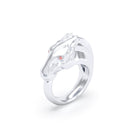 Bague Pégase – bague tête de cheval en argent 950, pierres précieuses au choix