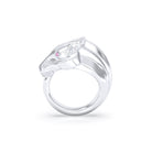 Bague Pégase – bague tête de cheval en argent 950, pierres précieuses au choix Saphir rose