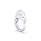 Bague Pégase – bague tête de cheval en argent 950, pierres précieuses au choix