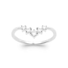 Bague chevron de zircons en argent 925