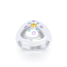 Bague "Cuore" en Argent 950 Massif et Constellation de Pierres Fines