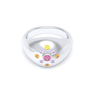 Bague "Cuore" en Argent 950 Massif et Constellation de Pierres Fines