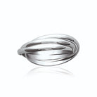 Bague deux anneaux croisés en argent 925