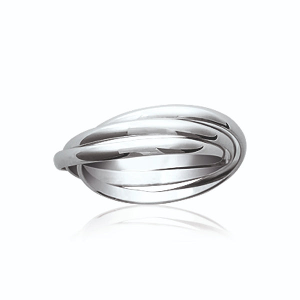 Bague deux anneaux croisés en argent 925