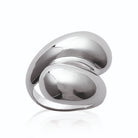 Bague dôme enroulé en argent 925 rhodié