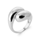 Bague dôme enroulé en argent 925 rhodié