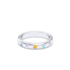 Bague Elisa – L'Éclat de l'Argent 950 et sa Constellation de Pierres Fines