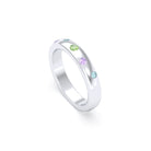 Bague Elisa – L'Éclat de l'Argent 950 et sa Constellation de Pierres Fines