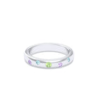 Bague Elisa – L'Éclat de l'Argent 950 et sa Constellation de Pierres Fines