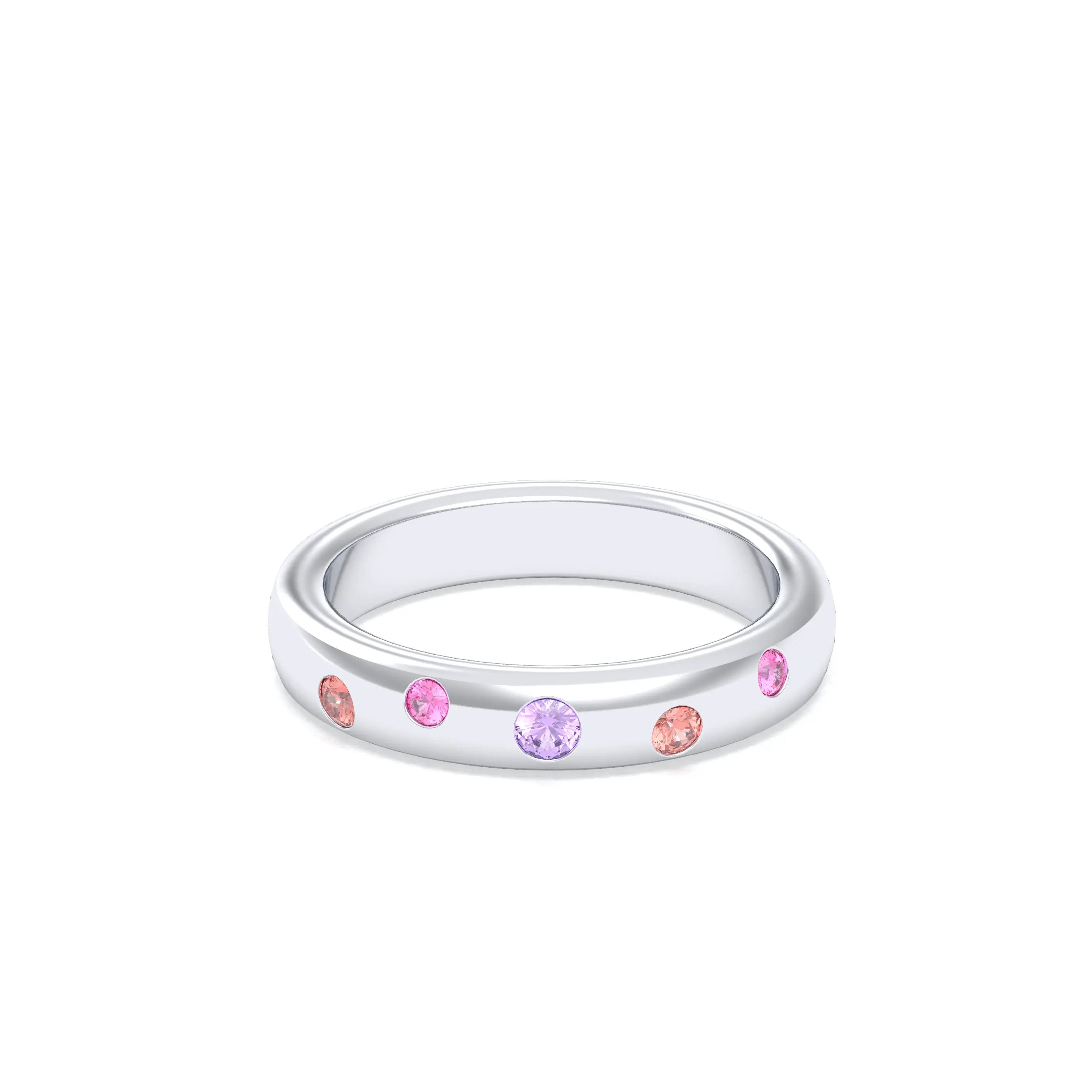 Bague Elisa – L'Alliance de l'Argent 950 et des Saphirs Précieux