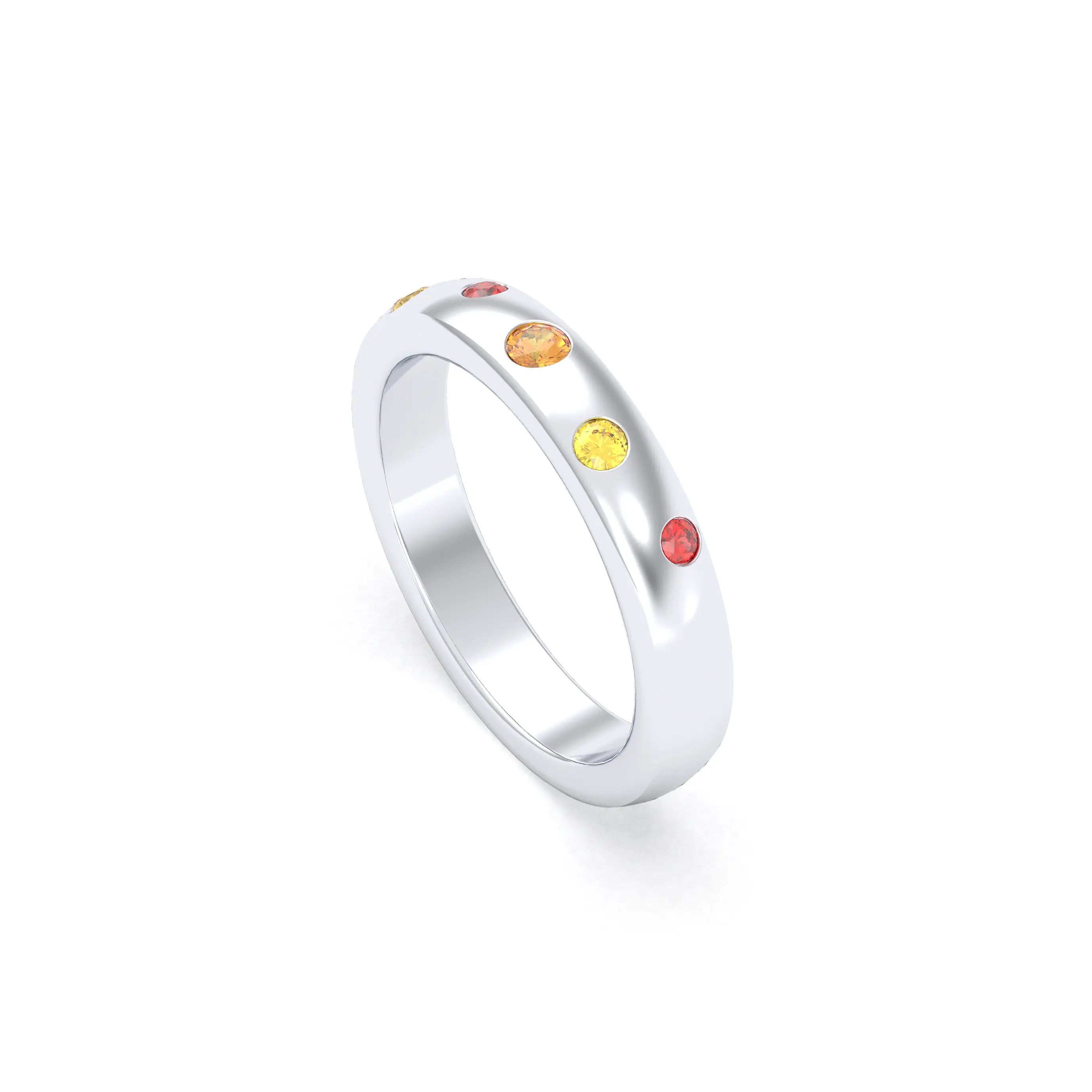 Bague Elisa – L'Alliance de l'Argent 950 et des Saphirs Précieux