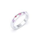 Bague Elisa – L'Alliance de l'Argent 950 et des Saphirs Précieux Grenat Rhodolite