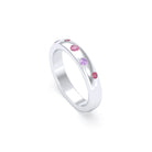 Bague Elisa – L'Alliance de l'Argent 950 et des Saphirs Précieux