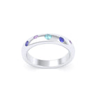 Bague Elisa – L'Alliance de l'Argent 950 et des Saphirs Précieux