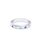 Bague Elisa – L'Alliance de l'Argent 950 et des Saphirs Précieux