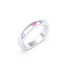 Bague Elisa – L'Éclat de l'Argent 950 et sa Constellation de Pierres Fines Grenat Rhodolite