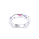 Bague Elisa – L'Éclat de l'Argent 950 et sa Constellation de Pierres Fines