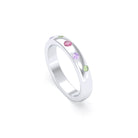 Bague Elisa – L'Éclat de l'Argent 950 et sa Constellation de Pierres Fines