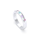 Bague Elisa – L'Éclat de l'Argent 950 et sa Constellation de Pierres Fines