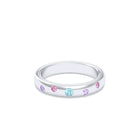 Bague Elisa – L'Éclat de l'Argent 950 et sa Constellation de Pierres Fines