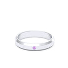 Bague Elisa Architecte biseautée en argent 950 – pierre fine ou précieuse au choix