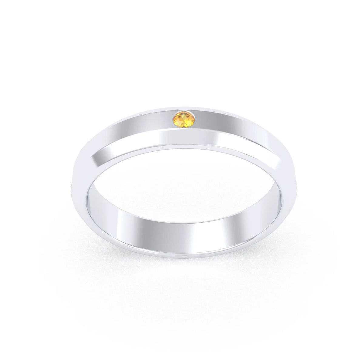 Bague Elisa Architecte biseautée en argent 950 – pierre fine ou précieuse au choix