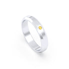 Bague Elisa Architecte biseautée en argent 950 – pierre fine ou précieuse au choix