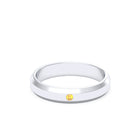 Bague Elisa Architecte biseautée en argent 950 – pierre fine ou précieuse au choix