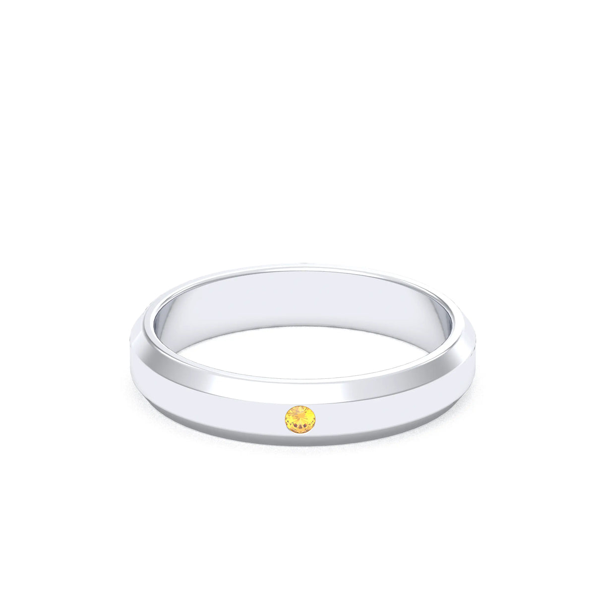 Bague Elisa Architecte biseautée en argent 950 – pierre fine ou précieuse au choix