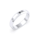 Bague Elisa Architecte biseautée en argent 950 – pierre fine ou précieuse au choix Diamant noir