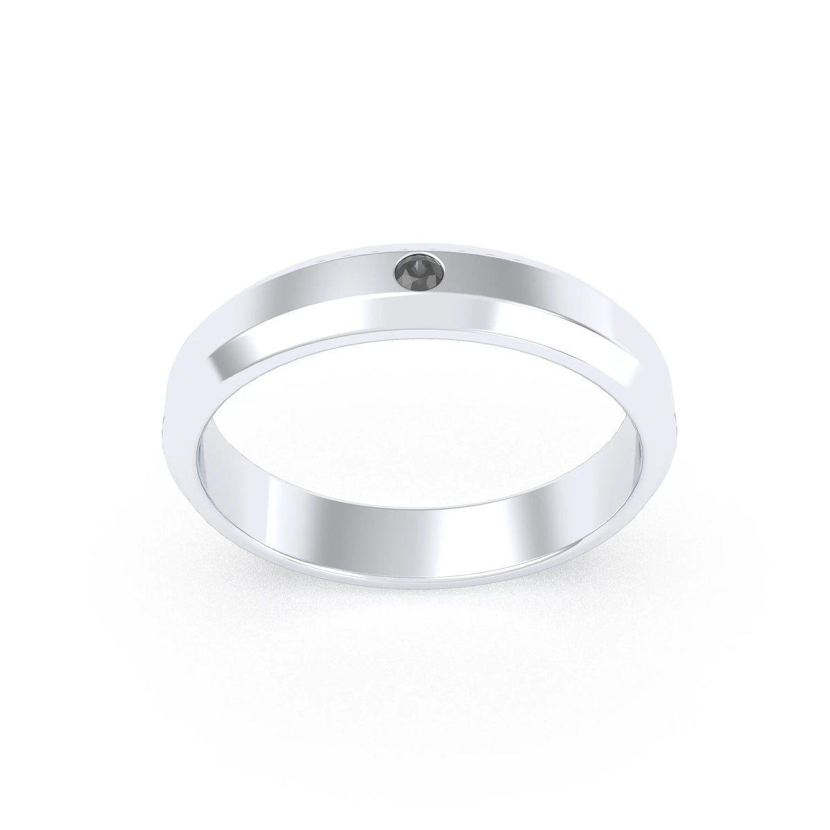 Bague Elisa Architecte biseautée en argent 950 – pierre fine ou précieuse au choix
