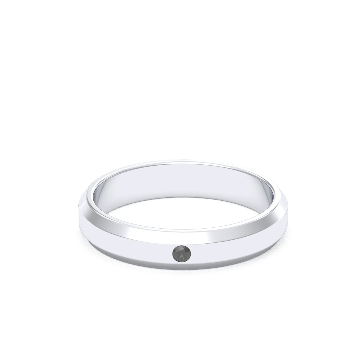 Bague Elisa Architecte biseautée en argent 950 – pierre fine ou précieuse au choix